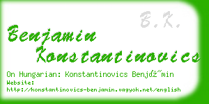 benjamin konstantinovics business card